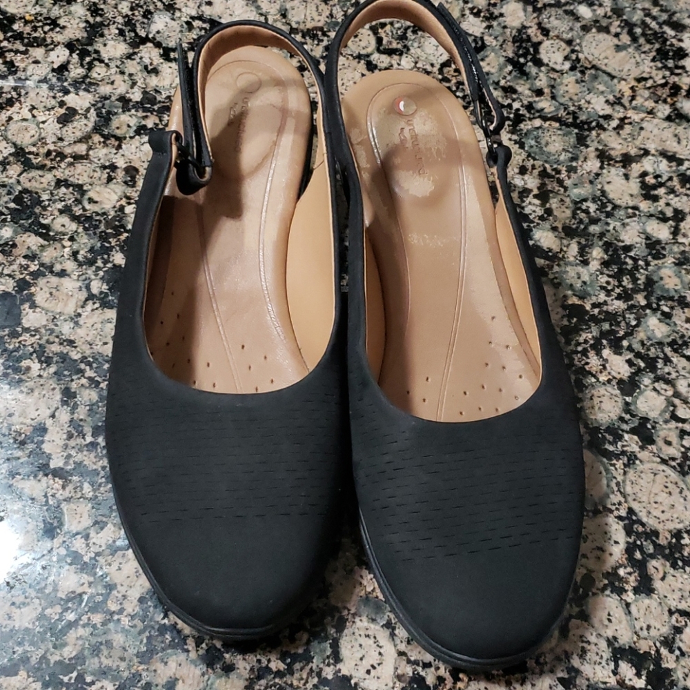 Clark's Sandals black leather